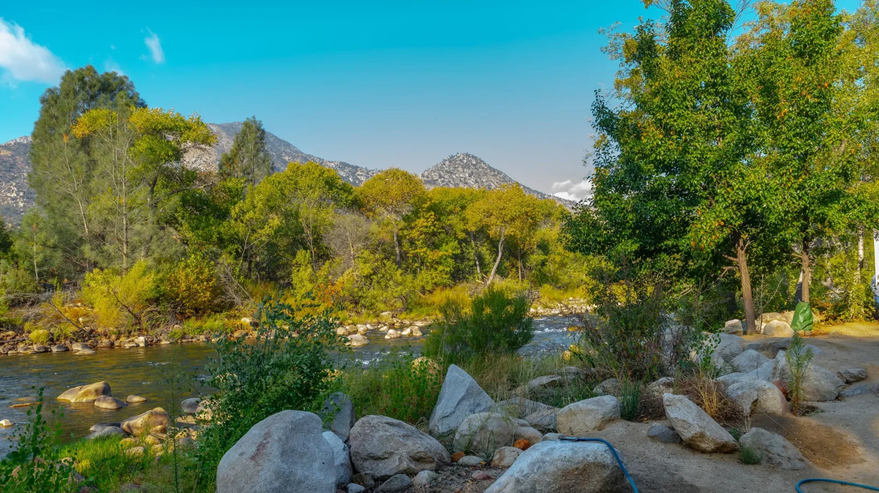 River and mountain views