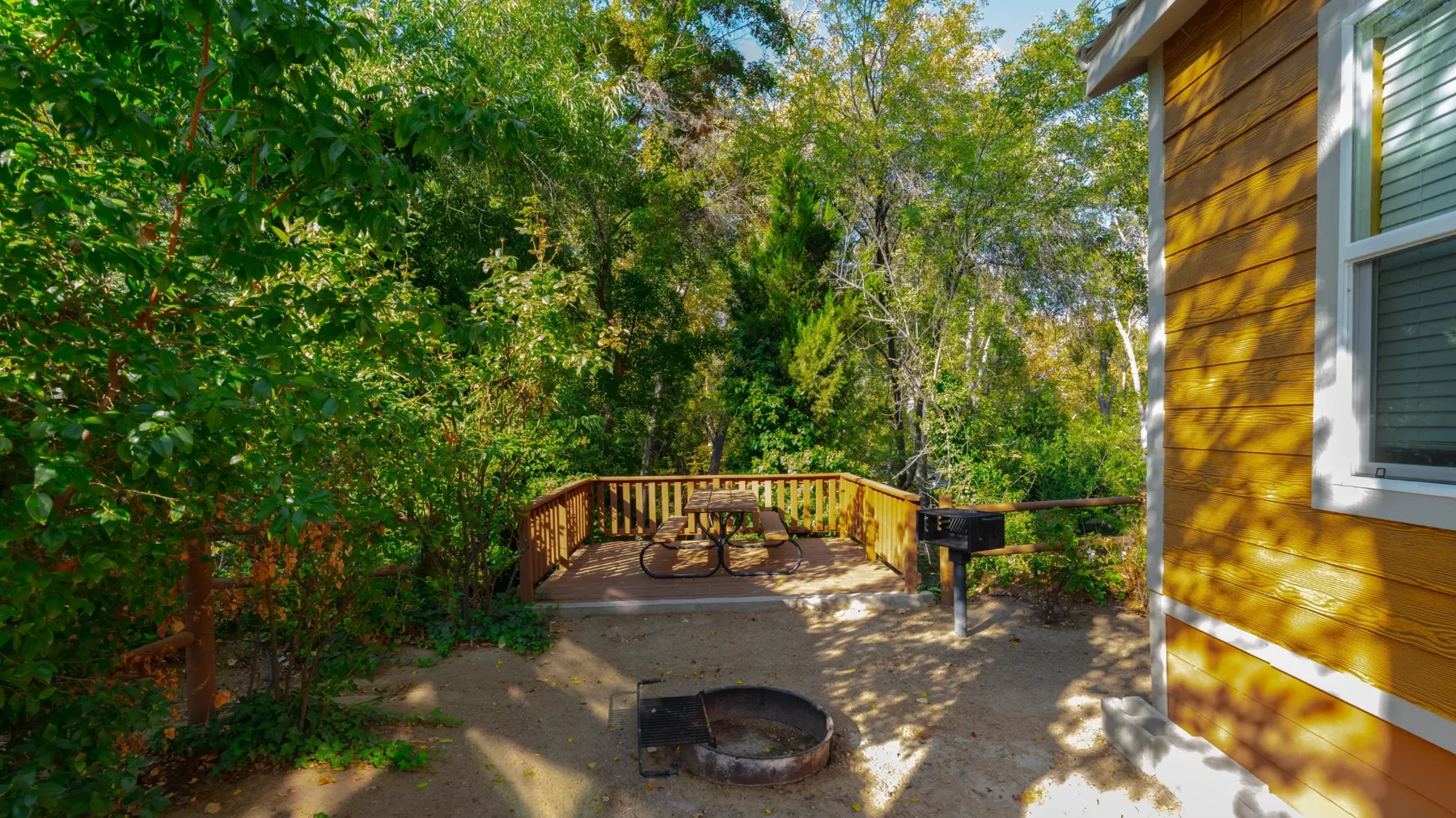 A bridge through the grounds