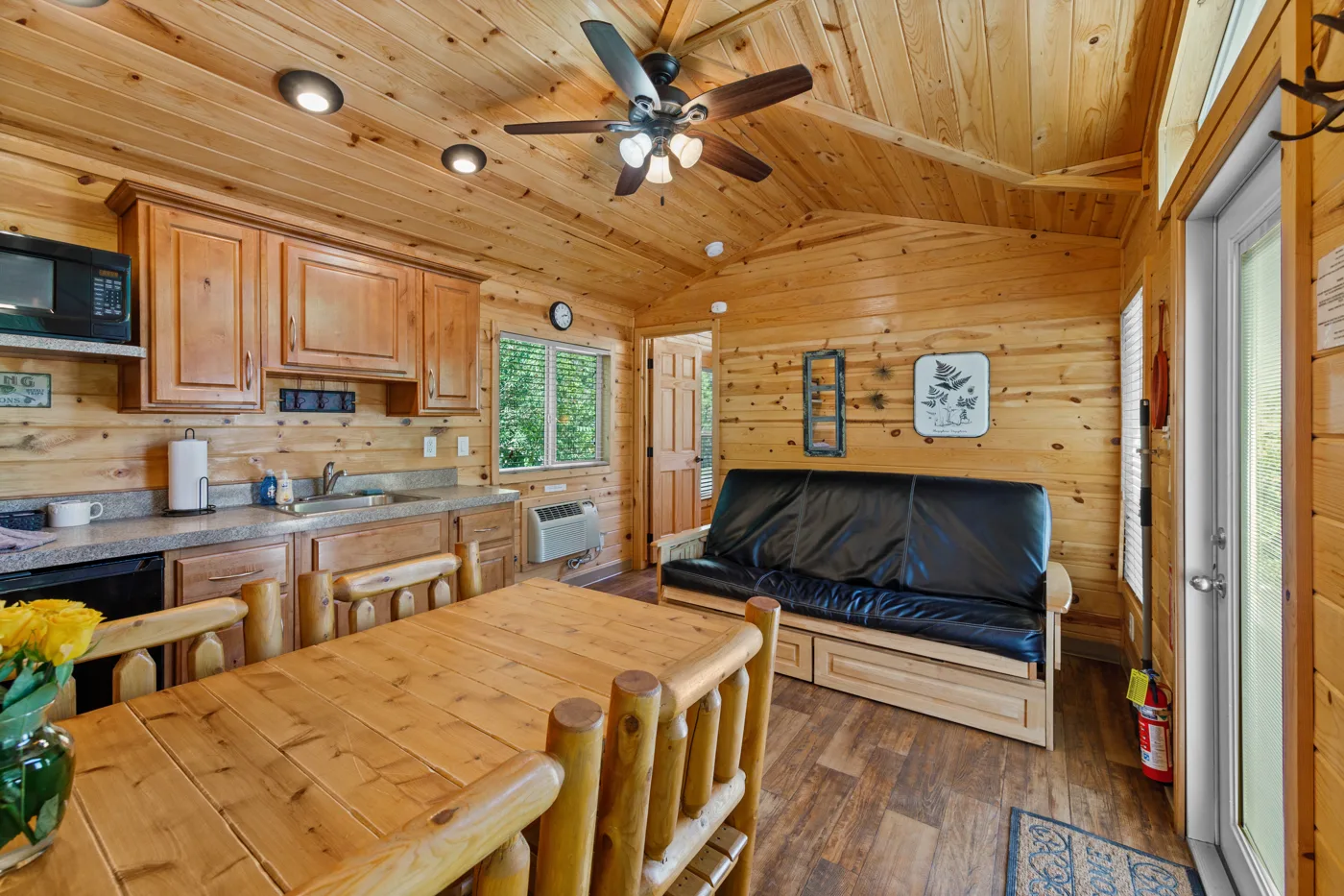 sleep up to 6 people with two separate bedrooms and a full bathroom