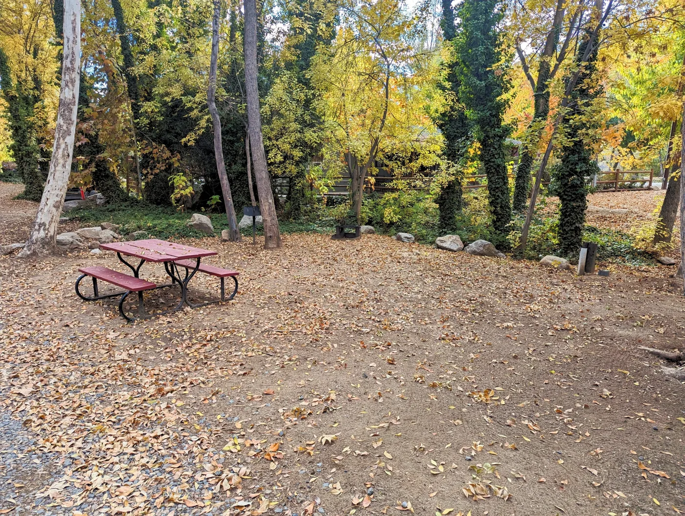 all sites are fire pits, BBQs, picnic tables, plenty of shade trees, 30 and 50-amp sites (Adapter
