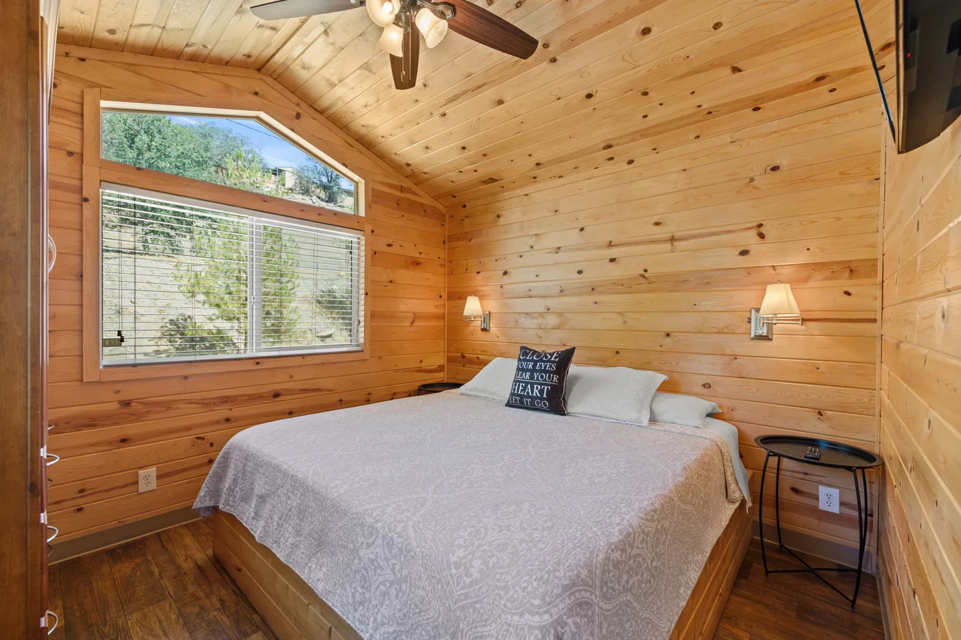 sleep up to 6 people with two separate bedrooms and a full bathroom
