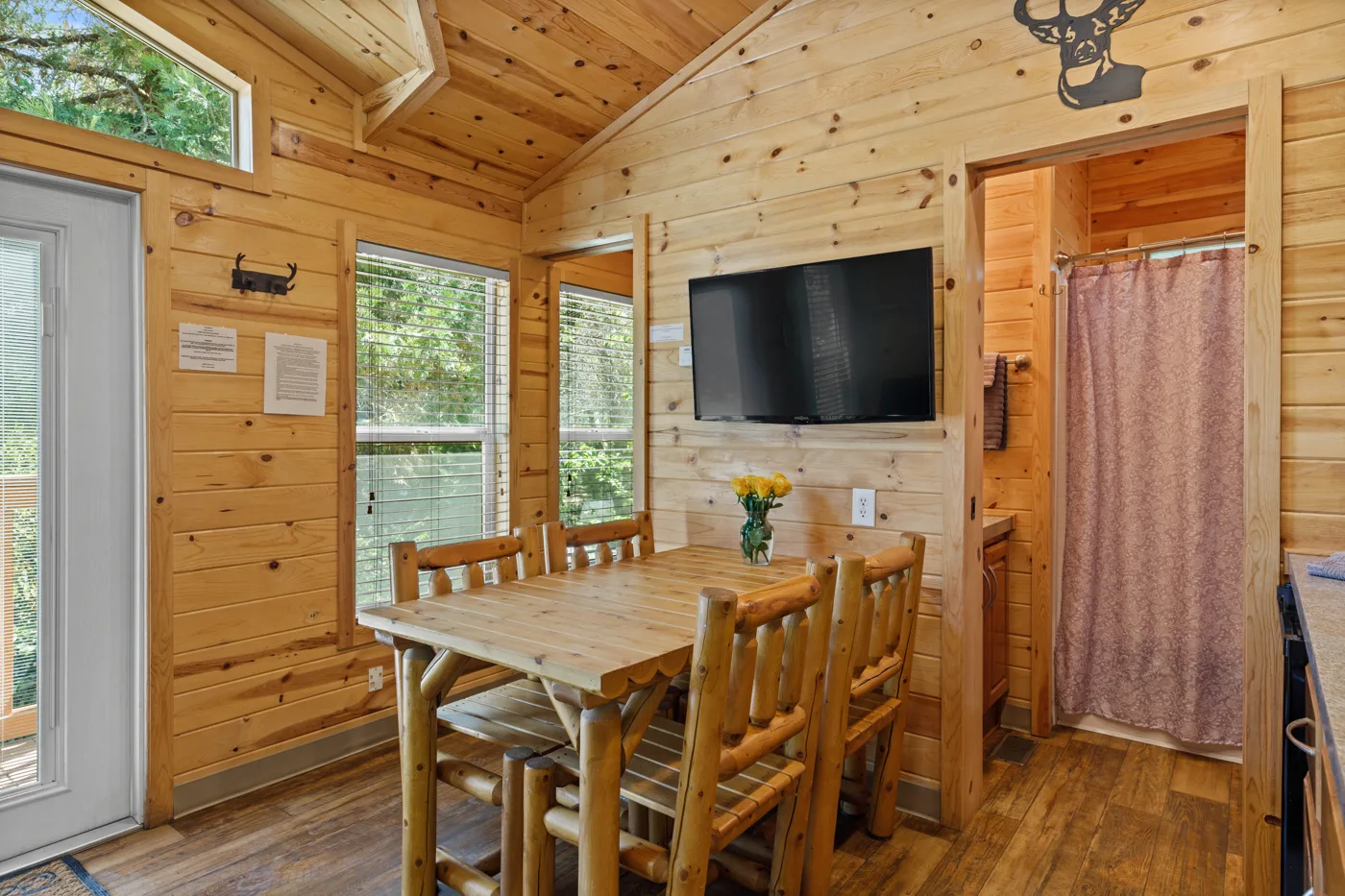 sleep up to 6 people with two separate bedrooms and a full bathroom